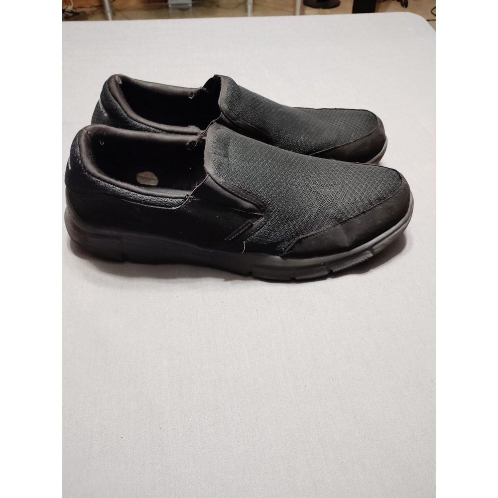 Skechers Men Slip On Sneakers 14M Mesh Shoes Equalizer Persistent Comfort Black*